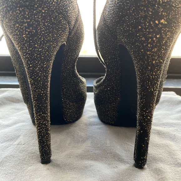 Alexander McQueen black and gold metallic heels size 40 - Picture 8 of 10